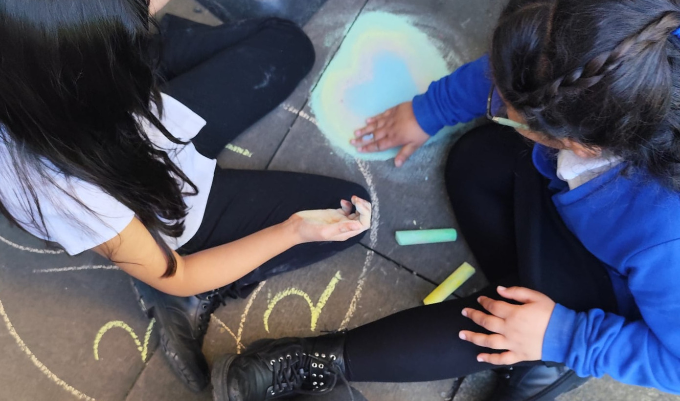 A family spending time together at the Family Project